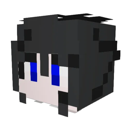Abbao Minecraft avatar head, 3D render