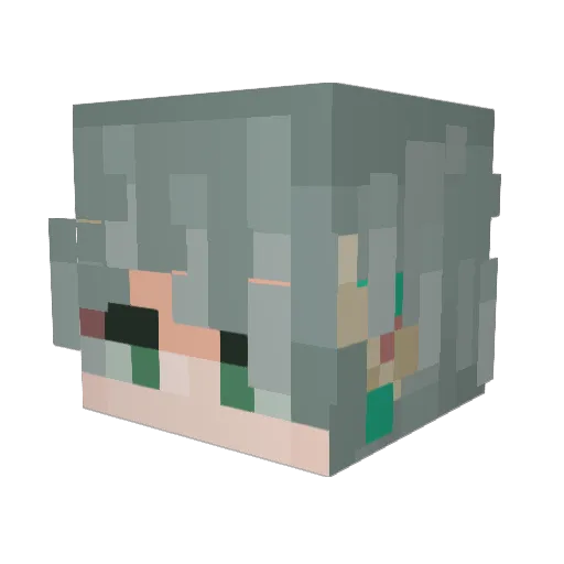Abbas0_ Minecraft avatar head, 3D render