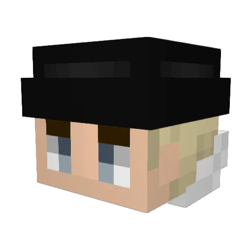 Abbbeeeh Minecraft avatar head, 3D render