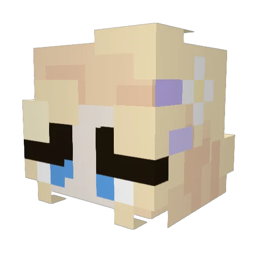 Abbbieee Minecraft avatar head, 3D render