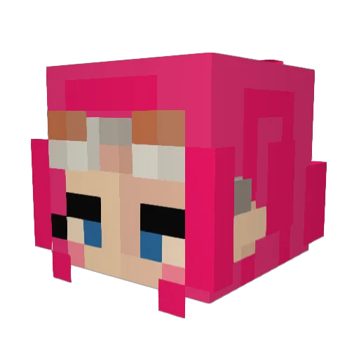 Abbe3 Minecraft avatar head, 3D render