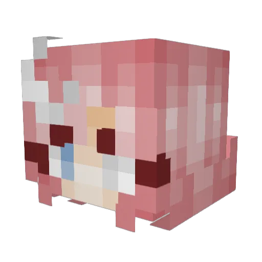 Abbercakes Minecraft avatar head, 3D render