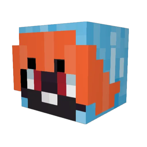 Abberzzzz Minecraft avatar head, 3D render
