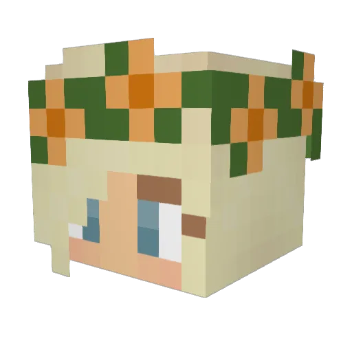 Abbey1025 Minecraft avatar head, 3D render