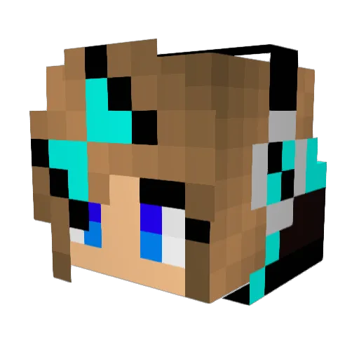 AbbeyCrafter Minecraft avatar head, 3D render