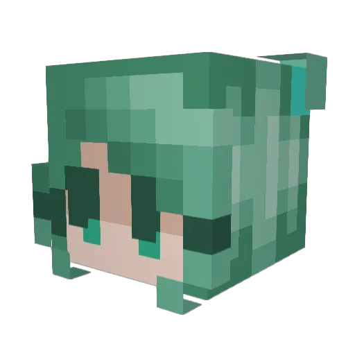Abbey_Roadshow Minecraft avatar head, 3D render