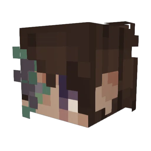 Abbeylily Minecraft avatar head, 3D render