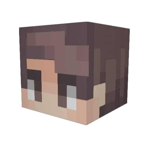 Abbeyzandra Minecraft avatar head, 3D render
