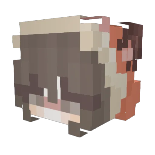 Abbi_Chan Minecraft avatar head, 3D render