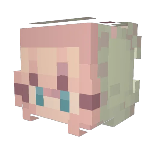 AbbieLou Minecraft avatar head, 3D render