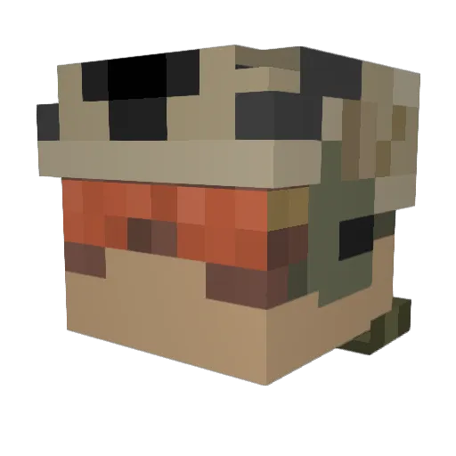 Abbow Minecraft avatar head, 3D render