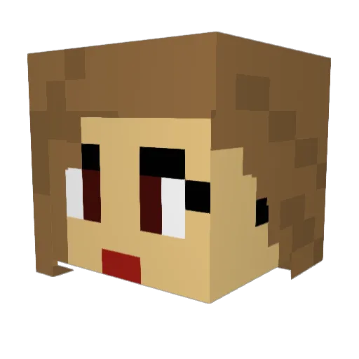 Abbs_ofpudding Minecraft avatar head, 3D render