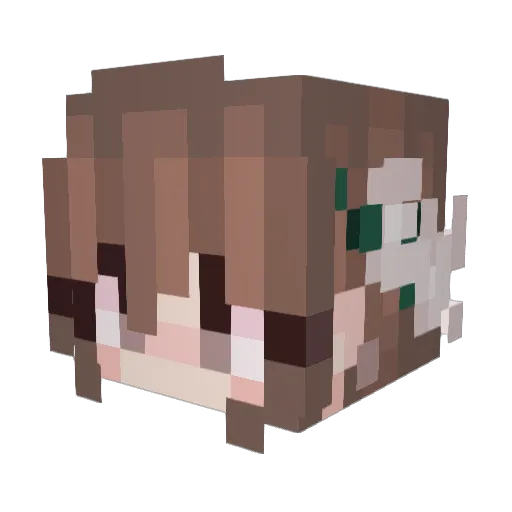 Abby1995 Minecraft avatar head, 3D render