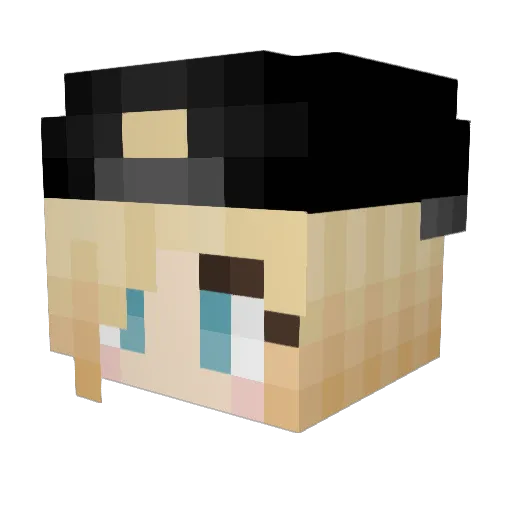 Abby4do Minecraft avatar head, 3D render
