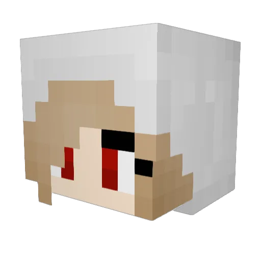 AbbyBV01 Minecraft avatar head, 3D render