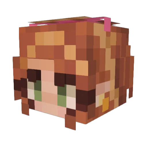 AbbyBear3 Minecraft avatar head, 3D render