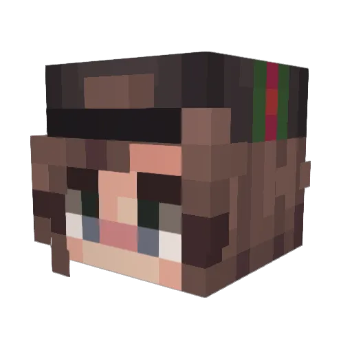 AbbyBishh Minecraft avatar head, 3D render