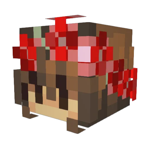 AbbyClicks Minecraft avatar head, 3D render