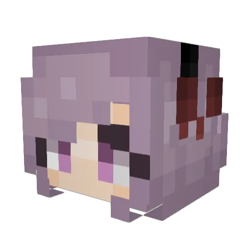 AbbyDaMemeQueen Minecraft avatar head, 3D render