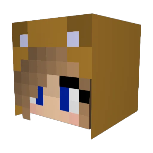 Abby_bell Minecraft avatar head, 3D render