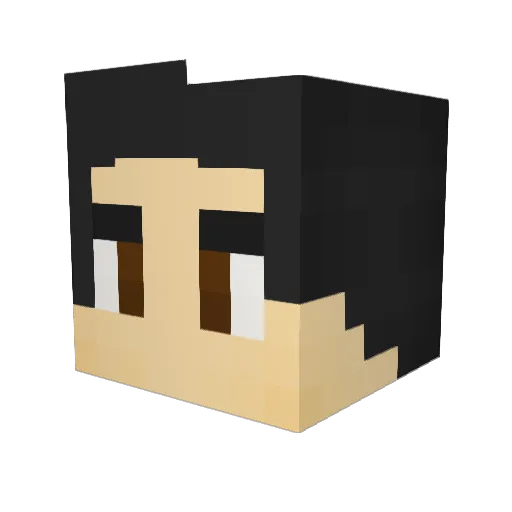Abbyb14 Minecraft avatar head, 3D render