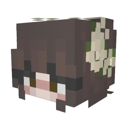 Abbyjv Minecraft avatar head, 3D render