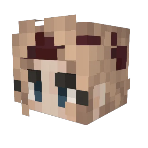 Abbykat015 Minecraft avatar head, 3D render