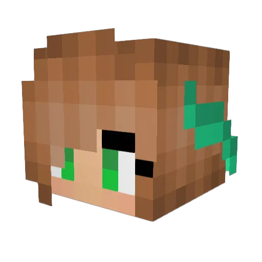 Abbykat16 Minecraft avatar head, 3D render
