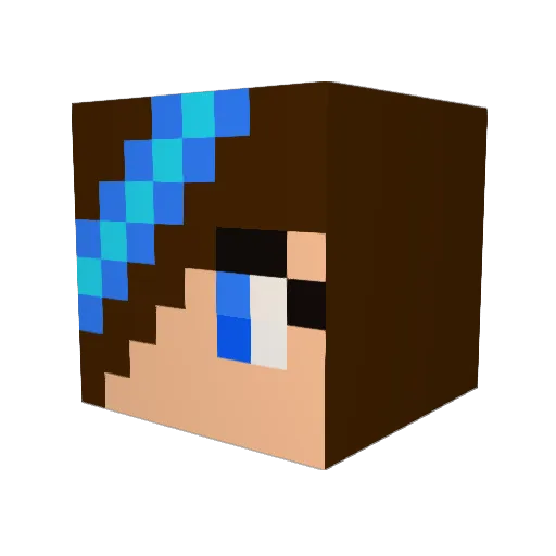 Abbymaj Minecraft avatar head, 3D render