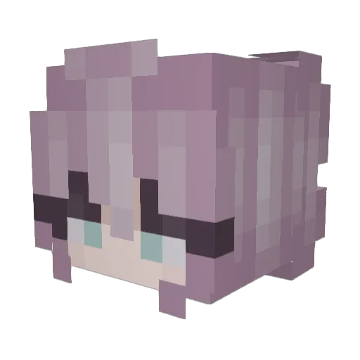Abbysilence Minecraft avatar head, 3D render