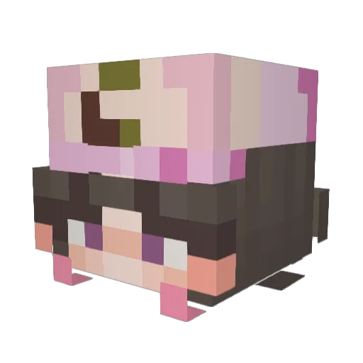 Abbyxs Minecraft avatar head, 3D render