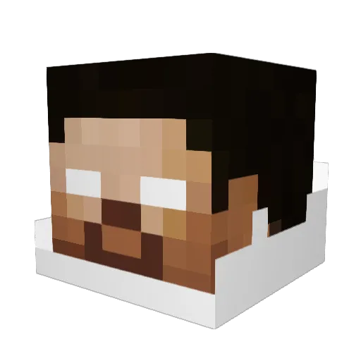 AbdAkf Minecraft avatar head, 3D render