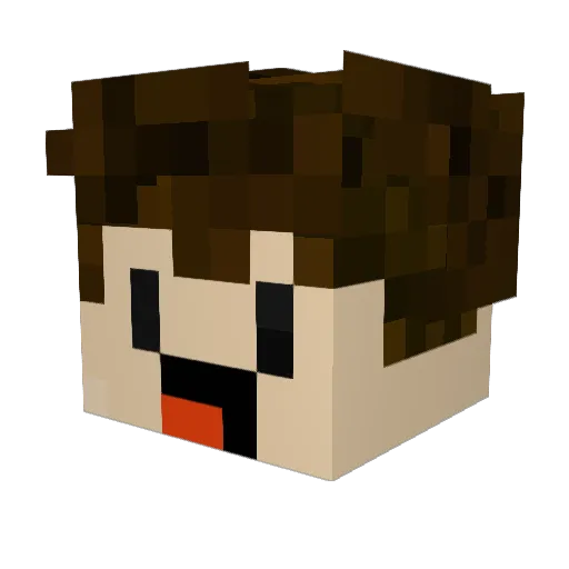 AbdIMD Minecraft avatar head, 3D render