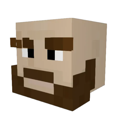 AbdallaDL Minecraft avatar head, 3D render