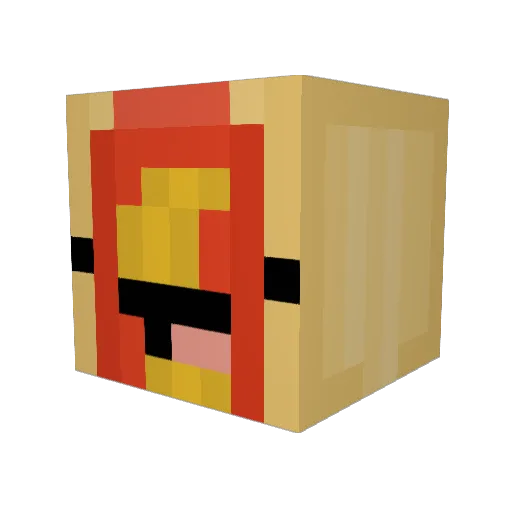 AbdallahX Minecraft avatar head, 3D render
