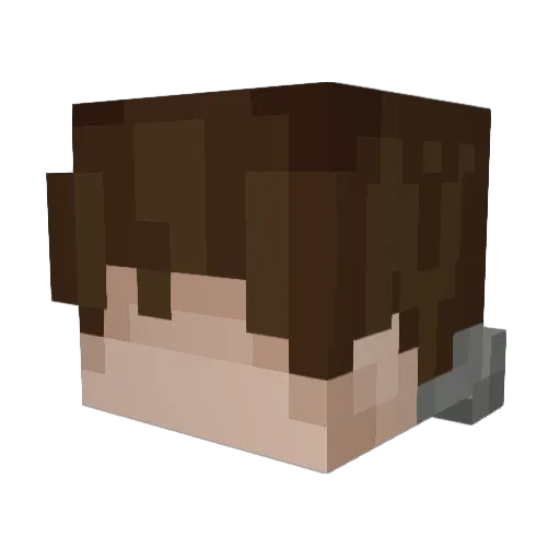 Abdellah4k Minecraft avatar head, 3D render