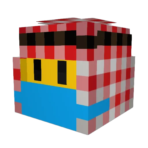 Abdi046 Minecraft avatar head, 3D render