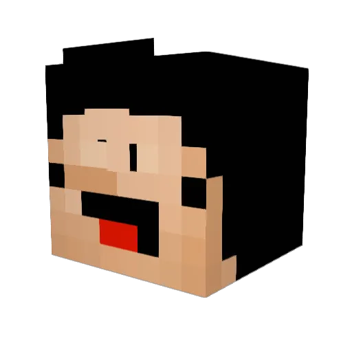 Abdididi Minecraft avatar head, 3D render