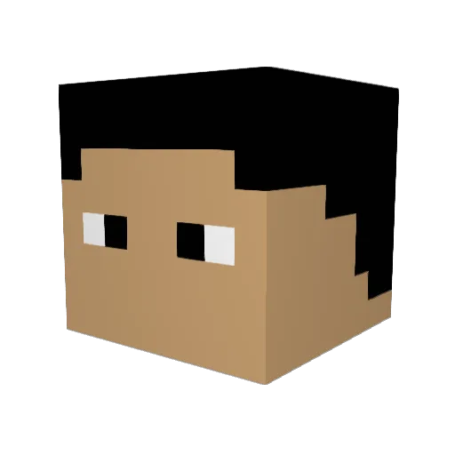 Abdidoz Minecraft avatar head, 3D render