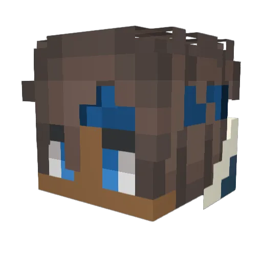 Abdominal126 Minecraft avatar head, 3D render