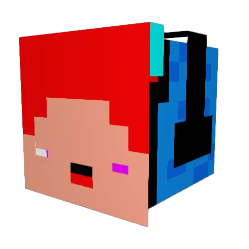 AbdouTPfr Minecraft avatar head, 3D render
