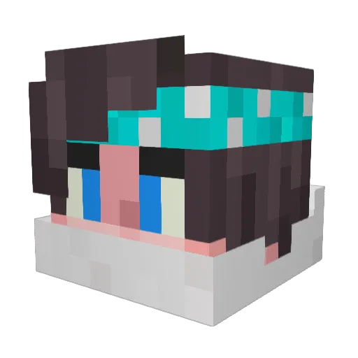 Abdou_Game Minecraft avatar head, 3D render