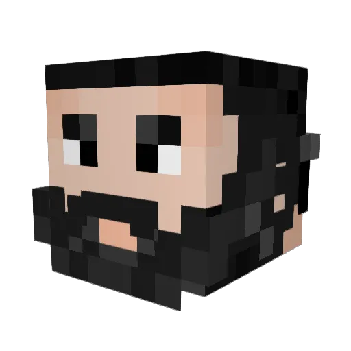 AbduSalma Minecraft avatar head, 3D render