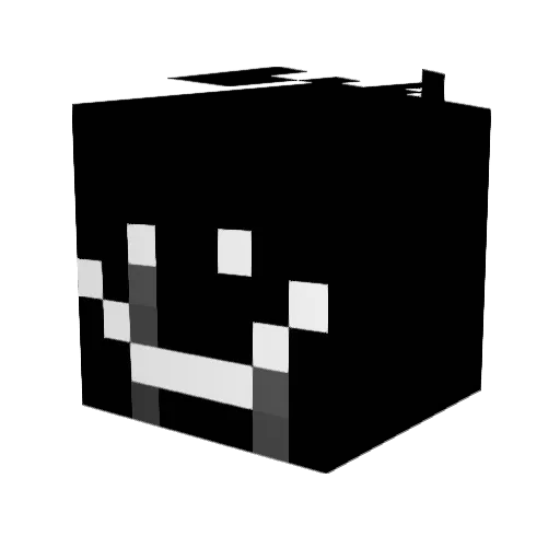Abductionx Minecraft avatar head, 3D render