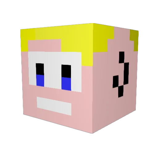 Abduduldudu Minecraft avatar head, 3D render
