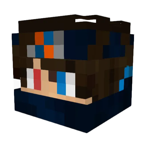 Abdulla_h Minecraft avatar head, 3D render