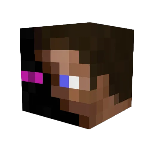 Abe100 Minecraft avatar head, 3D render
