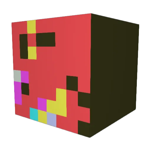 AbeDemon Minecraft avatar head, 3D render