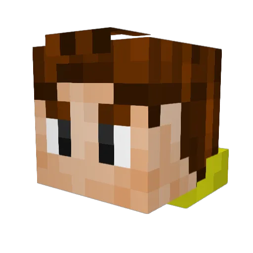 AbeNotGabe Minecraft avatar head, 3D render