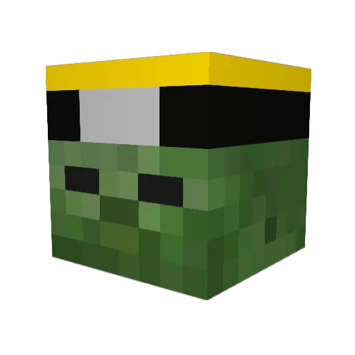 AbeanzL Minecraft avatar head, 3D render